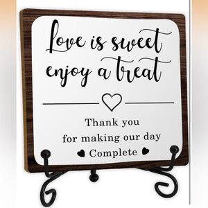 Wooden Sign “Love Is Sweet Enjoy A Treat”